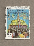 Stamps : Asia : Cambodia :  5º Aniv de la Liberación Nacional