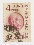 Sellos de America - Argentina -  Joaquín V. Gonzales