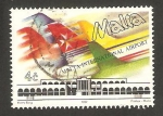 Stamps Europe - Malta -  aeropuerto internacional de malta