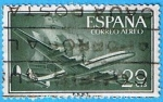 Stamps Spain -  Super constelacion y nao Sata Maria