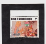 Stamps Europe - Turks and Caicos Islands -  Pinocho