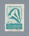 Stamps Uruguay -  Campeonato Sudamericano de Natación (repetido)
