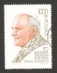 Stamps Poland -  70 anivº de juan pablo II