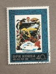 Stamps North Korea -  Conquistadores del mar:Jacques Cousteau