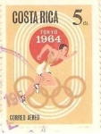 Stamps Costa Rica -  TOKIO 1964
