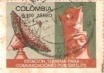 Stamps : America : Colombia :  ESTACION TERRENA PARA COMUNICACIONES POR SATELITE