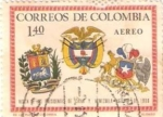 Stamps : America : Colombia :  VISITA DE LOS PRESIDENTE  CHILE Y VENEZUELA AGOSTO DEL 1956