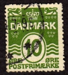Stamps : Europe : Denmark :  corona y cifra