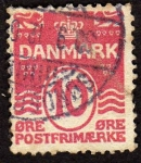 Stamps : Europe : Denmark :  Corona y cifra