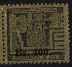 Stamps Bolivia -  Puerta del Sol de Tiahuanacu - Sobrecargados