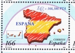 Stamps : Europe : Spain :  Edifil  3636  Paises del Euro.  " Mapa con la bandera de España "