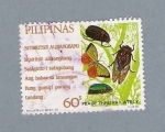 Sellos de Asia - Filipinas -  Insectos
