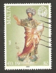Stamps : Europe : Malta :  san pablo, estatua