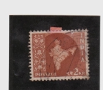 Stamps Asia - India -  Mapa de la India