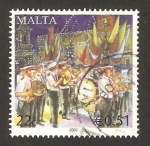Stamps : Europe : Malta :  música, banda militar