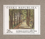 Stamps Czech Republic -  Cuadro por Alfred Justitz