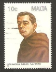 Stamps : Europe : Malta :  padre anastasju cuschiere, poeta