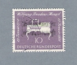 Stamps : Europe : Germany :  Partitura de Wolfgang Amadeus Mozart