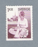 Stamps : Europe : Sweden :  Manualidades de bordado