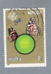 Stamps : Europe : Malta :  Mariposas