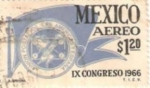 Stamps : America : Mexico :  IX CONGRESO 1966
