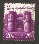 Stamps Egypt -  Puerta de la conquista, El Cairo