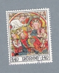 Stamps : Europe : Norway :  Pintura de Reyes