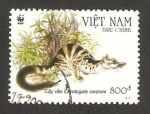 Stamps Asia - Vietnam -  fauna, civeta de owston