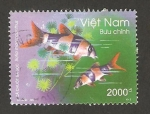 Sellos de Asia - Vietnam -  peces, botia macracanthus