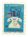 Stamps Argentina -  25° Aniversario de Entel