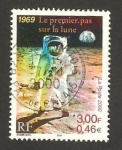Sellos de Europa - Francia -  un siglo del sello, primer paso en la luna