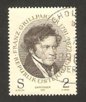 Stamps Austria -  centº de la muerte del poeta franz grillparzer