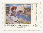Stamps : America : Argentina :  Fernando Fader