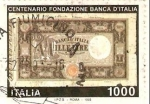 Stamps : Europe : Italy :  CENTENARIO FONDAZIONE BANCA DI ITALIA