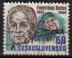 Stamps Czechoslovakia -  CHECOSLOVAQUIA 1976 Scott 2049 Sello Personajes Famosos Frantisek Halas usado Michel 2300 Ceskoloven