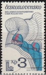 Stamps : Europe : Czechoslovakia :  CHECOSLOVAQUIA 1980 Scott 2292 Sello Nuevo Juegos Olimpicos Invierno Lake Placid Matasello de favor