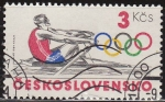 Stamps : Europe : Czechoslovakia :  CHECOSLOVAQUIA 1984 Scott 2529 Sello Nuevo Juegos Olimpicos Remo Matasello de favor Preobliterado