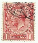 Stamps : Europe : United_Kingdom :  Rey George V 1912 1penny