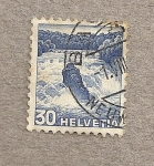 Stamps Switzerland -  Cascadas del Rhin
