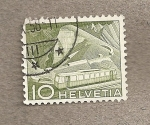 Stamps Switzerland -  Tren de montaña