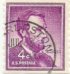 Sellos del Mundo : Europa : Estados_Unidos : Abraham Lincoln 1954 4¢