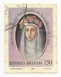 Stamps Argentina -  IV Centenario del Nacimiento de Santa Rosa de Lima