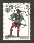Sellos del Mundo : Europa : San_Marino : ballestero del castillo de serravalle