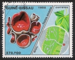 Sellos del Mundo : Africa : Guinea_Bissau : SETAS-HONGOS: 1.161.011,00-Peziza aurantia