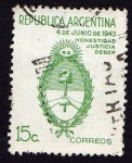 Stamps Argentina -  4 de junio de 1943 Escudo
