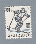 Stamps Czechoslovakia -  Esqui