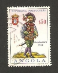 Stamps : Africa : Angola :  uniformes militares, arcabucero