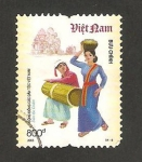 Stamps Vietnam -  traje típico de cham