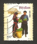 Sellos de Asia - Vietnam -  traje típico de dao