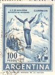 Stamps Argentina -  S.C DE BARILOCHE DEPORTES DE INVIERNOS